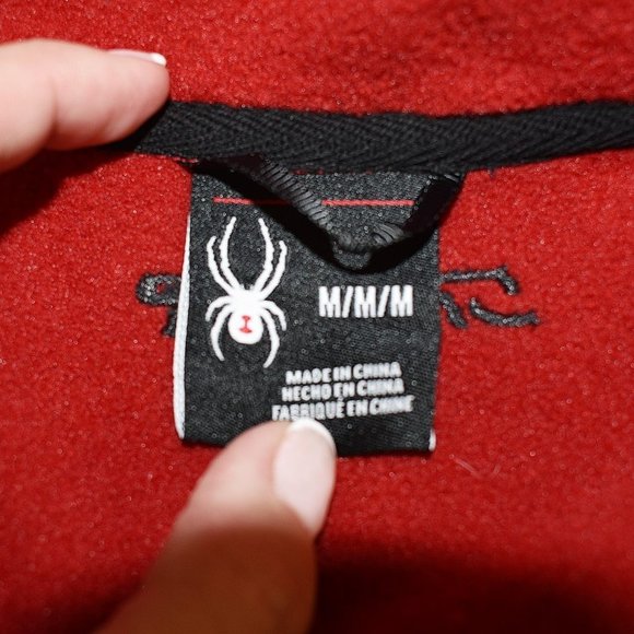 NWT Spyder "Frontier" Red/Black Pullover Fleece - Picture 6 of 7